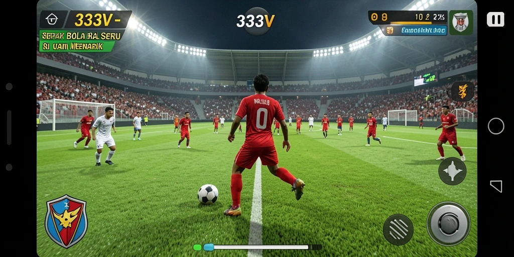Gameplay seru dari 333V yang menunjukkan momen mencetak gol.