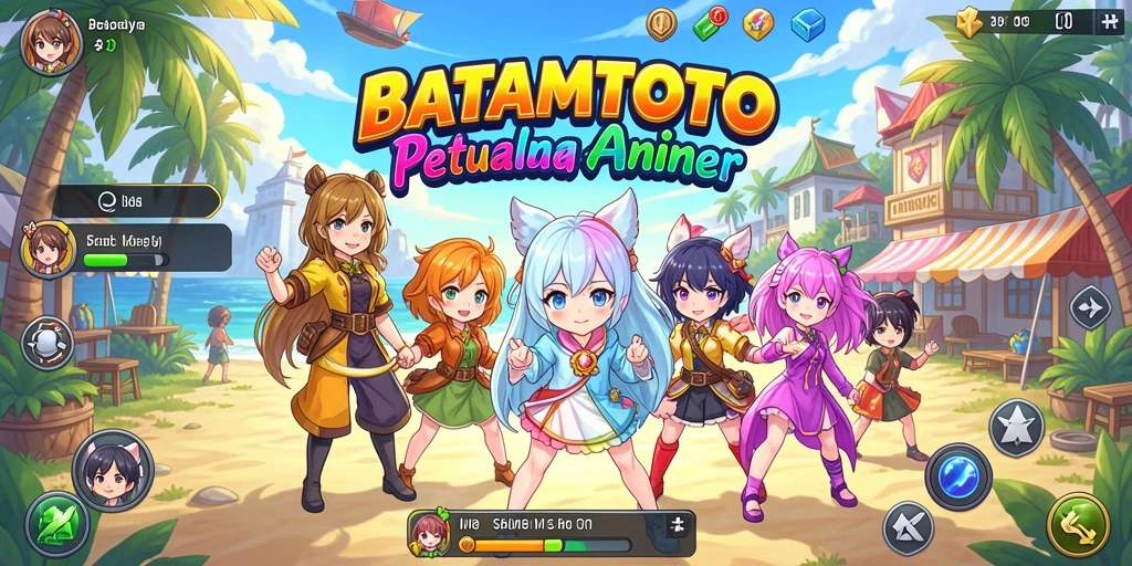 Screenshot gameplay BATAMTOTO menampilkan pertarungan karakter Anime yang epik.