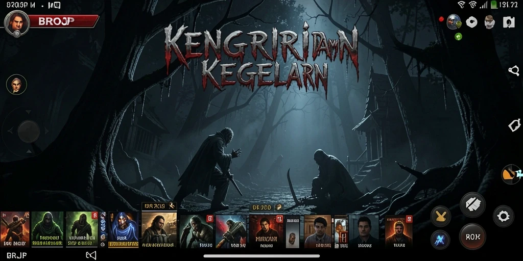 Screenshot menampilkan momen menegangkan dalam game Horror BROJP.
