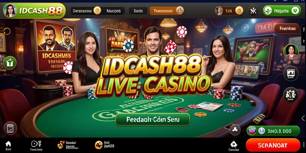 Tampilan gameplay Live Casino IDCASH88 yang menarik dan interaktif.