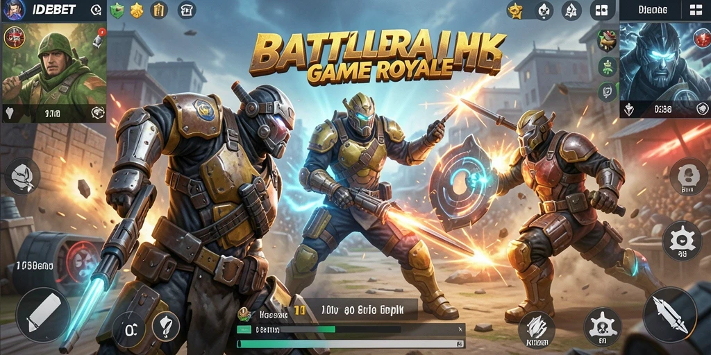 Tangkapan layar gameplay IDEBET yang menampilkan pertempuran intens di medan perang.
