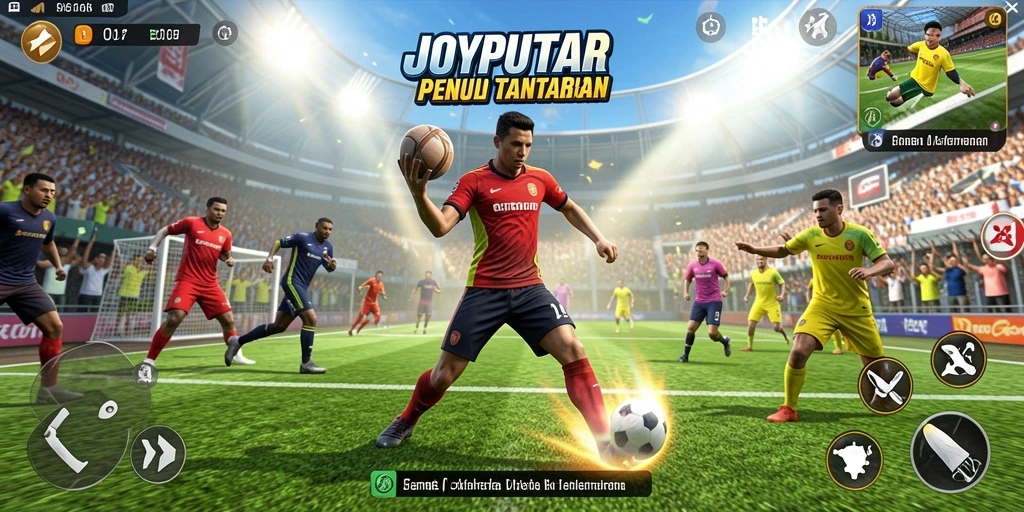 Tampilan gameplay seru di JOYPUTAR dengan aksi olahraga yang menegangkan.
