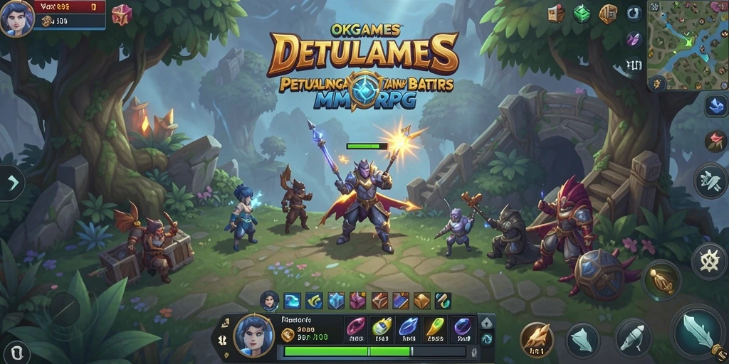 Tampilan gameplay OKGAMES yang menarik dan penuh aksi dalam dunia MMORPG.