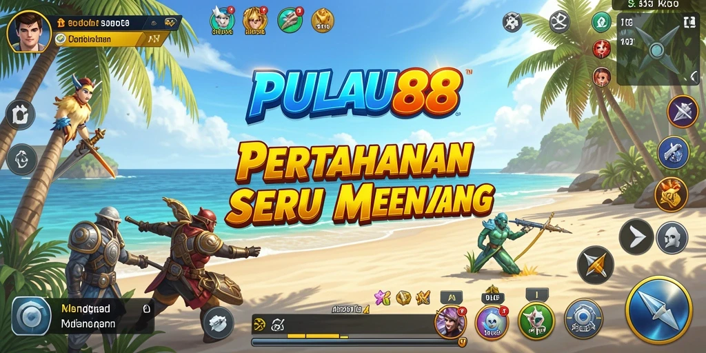 Gamplay seru menara pertahanan di PULAU88.