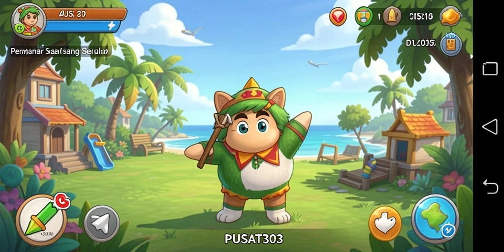 Tangkapan layar gameplay PUSAT303 yang menghibur dan sederhana.