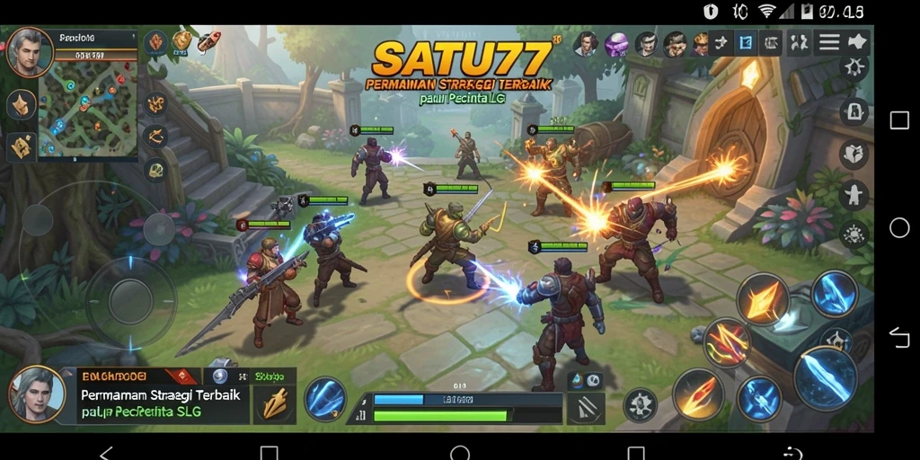 Gambaran seru gameplay SLG di SATU77.