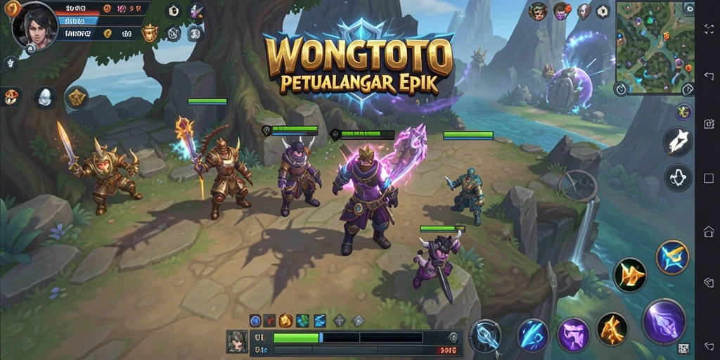 Tangkapan layar menampilkan aksi seru dalam pertempuran di WONGTOTO.