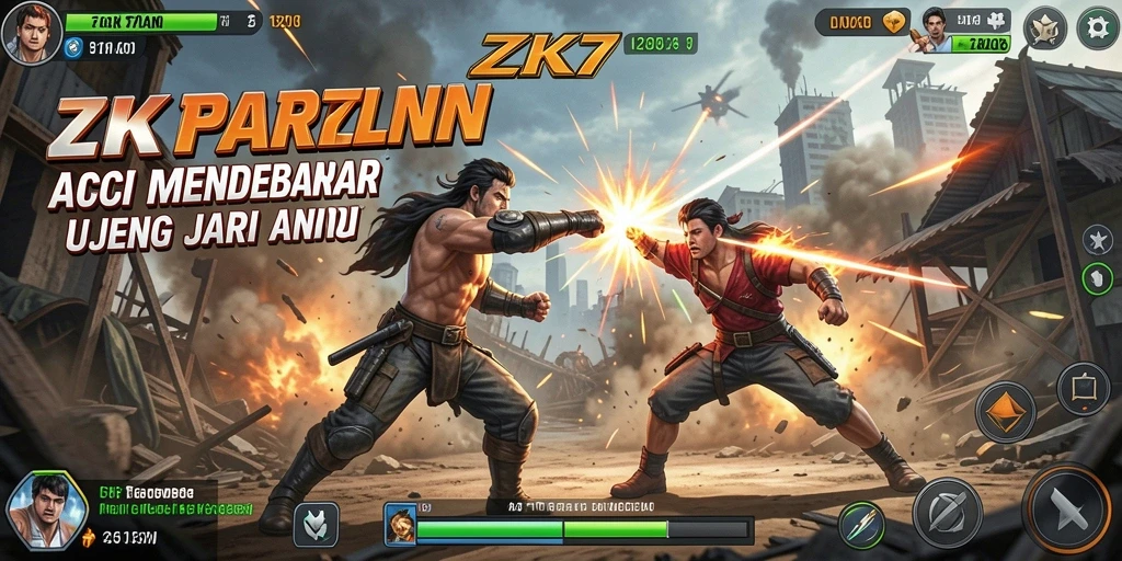 Tampilan gameplay beraksi seru dalam ZK7 yang memukau.